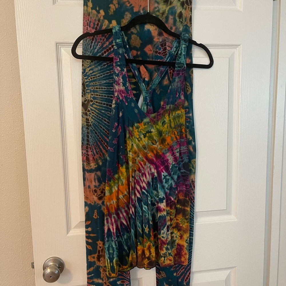 Super Cute Tie Dye Pants and Tank Top
